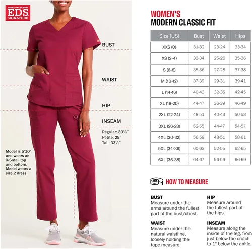 Vista 5 de Dickies Women's EDS Signature Scrubs 86706 Missy Fit V-Neck Top