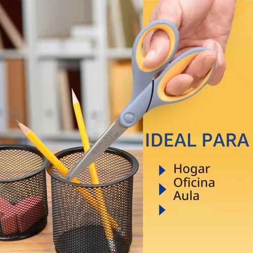 Vista 4 de Westcott Tijeras con Recubrimiento de Titanio con Mangos Suaves, 7" Rectas, individual (13526)