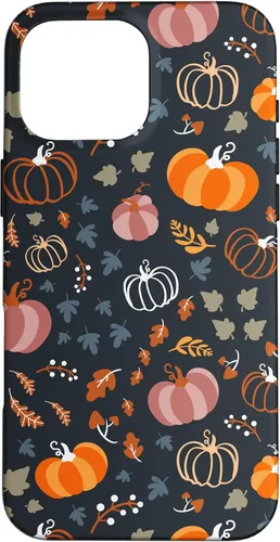Vista 19 de Funda para iPhone 14 Pro Max Otoño Hojas Caídas Calabaza Cosecha de Especias Feliz Oto