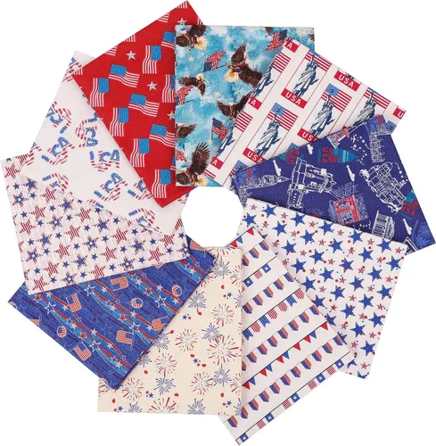 Vista 30 de Craftido -25 Opciones- Paquetes de Tela de Acolchado 100% Algodón 10pcs Fat Quarters 18"x21"-Peso Mediano 5.2 oz- Algodón Suave para Acolchado