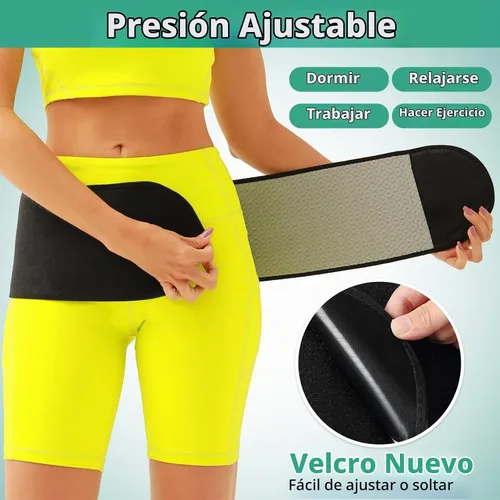 Vista 7 de Cinturón de embarazo y maternidad con banda de compresión para la ingle, para hernia, dolor de suelo pélvico, prolapso, banda para el vientre