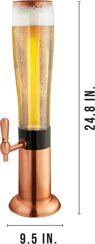 Vista 6 de Hammer + Axe Dispensador de bebidas – Dispensador de bebidas de fiesta de 88 onzas con tubo de hielo y grifo, fuente de bebidas para cerveza, agua