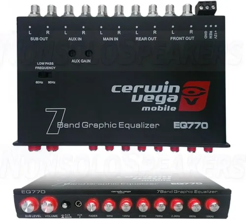 Vista 4 de Cerwin-Vega EQ770 Ecualizador paramétrico de 7 bandas con entrada auxiliar