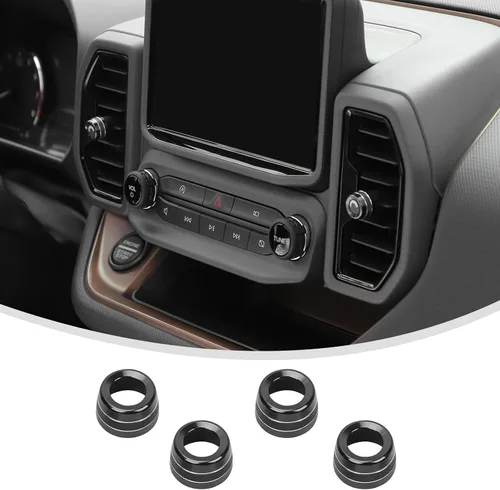 Vista 12 de Linskip Fundas de aluminio para perilla de ventilación compatibles con Ford Bronco Sport 2021-2024, kit de molduras de perilla de ventilación