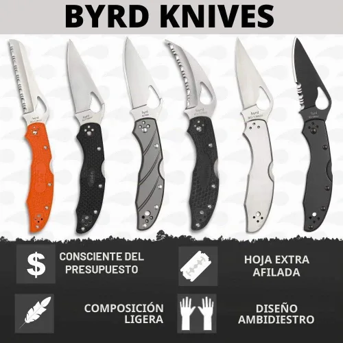 Vista 5 de Spyderco Cara Cara 2 CombinationEdge - Cuchillo ligero con abridor Emerson, mango FRN y hoja de acero 8Cr13MoV completamente plana - BY03PSBK2W