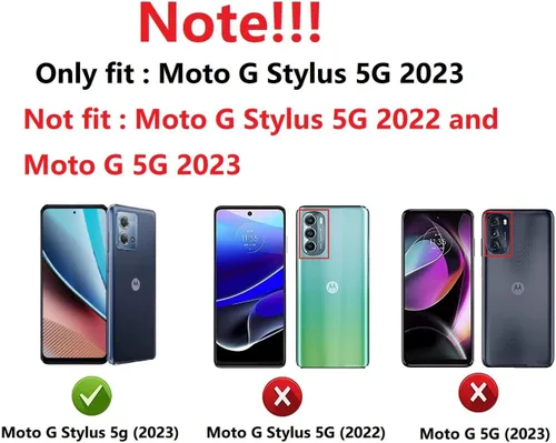 Vista 2 de Funda para Moto G Stylus 5G 2023 con protector de pantalla, a prueba de golpes, transparente, delgada, suave, de silicona TPU, funda protectora