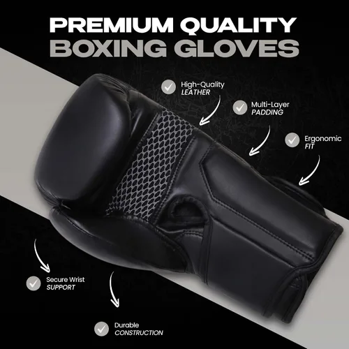 Vista 4 de Green Hill Unique Leather Boxing Gloves Set for Men & Women