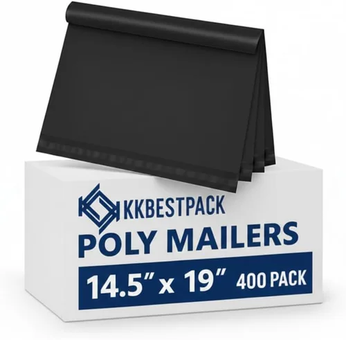 Vista 7 de Sobres de Correo de Polietileno 12x15.5 Bolsas de Envío Autoadhesivas Impermeables (Negro), 50 Piezas Bolsas de envío para ropa y bolsas de correo