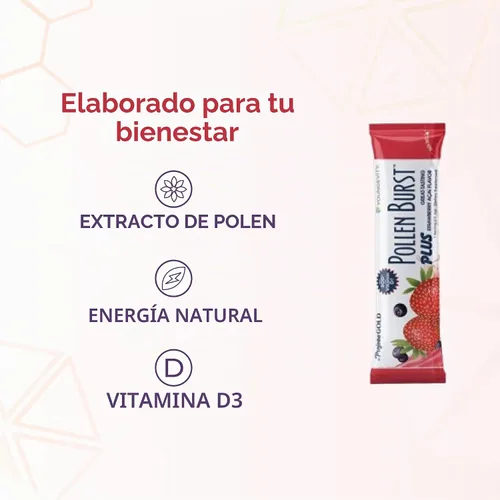 Vista 5 de Youngevity Pollen Burst Strawberry Acai Energy Drink Mix, caja de 30