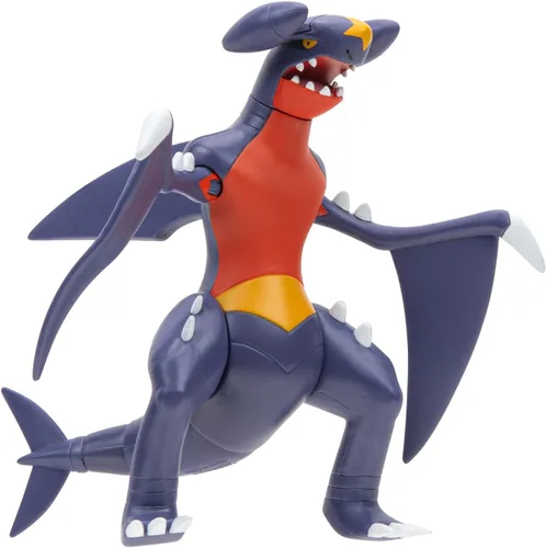 Vista 6 de Pokémon Garchomp - Figura de batalla de 4.5 pulgadas, figura de Garchomp lista para batalla con ataque de cola