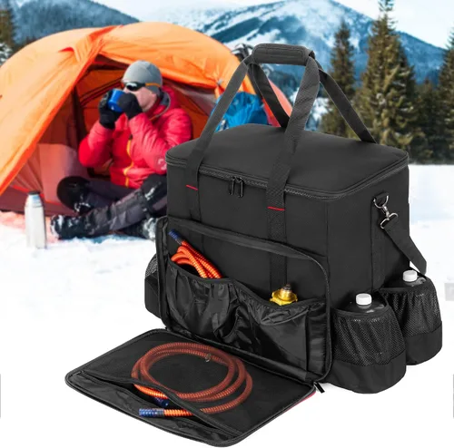 Vista 7 de samdew Bolsa de transporte Big Heater compatible con Mr. Heater Big Buddy y MH18B Propano, funda de almacenamiento portátil Buddy con múltiples
