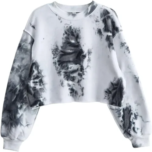 Vista 19 de Amazhiyu Sudadera Corta para Mujer de Manga Larga con Forro Polar Albaricoque