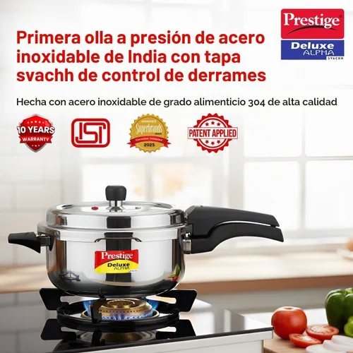 Vista 2 de Prestige Olla a presión PRASVSP, Senior Pan 4L, PLATA