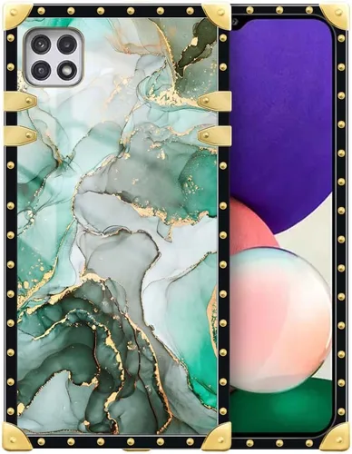 Vista 82 de Funda compatible con Samsung Galaxy A03S 4G, TPU suave de lujo y parte trasera de policarbonato duro para niñas y mujeres, funda protectora a prueba