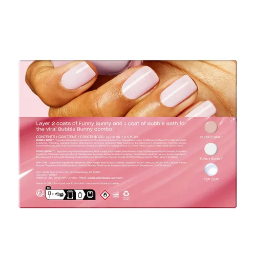 Vista 9 de OPI Nail Lacquer Gift Sets Creme & Shimmer Shades Collections Baño de burbujas + conejo divertido + capa superior