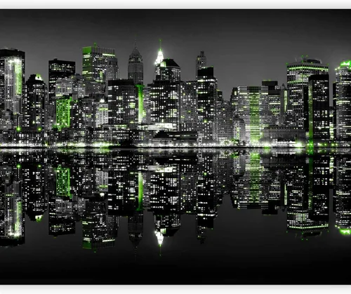 Vista 15 de artgeist Mural de pared Nueva York, 77 x 61 pulgadas, adhesivo autoadhesivo para pared, diseño de foto extraíble, decoración del hogar, paisaje