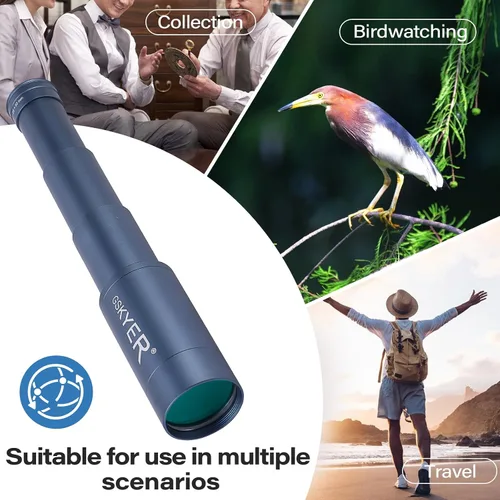 Vista 8 de Telescopio monocular de 25 x 50, monoculares para adultos de alta potencia: zoom compacto HD para hombres, regalos geniales con prisma BAK4 y lente