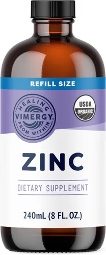 Vista 9 de VIMERGY Sulfato de zinc líquido orgánico USDA para niños, para niños y adolescentes de 1 a 18 años de edad, apoyo inmunológico de rápida absorción*