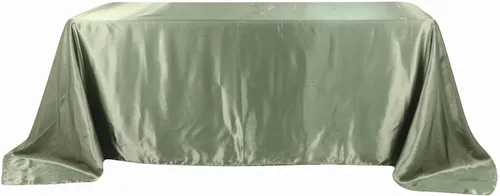 Vista 6 de BalsaCircle Mantel rectangular de satén beige de 90 x 132 pulgadas para mesa de boda, fiesta, recepción, eventos, cocina y comedor