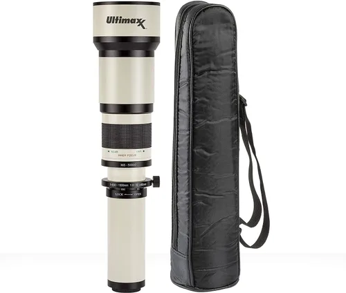 Vista 2 de Ultimaxx Lente teleobjetivo zoom de 25.591-51.181 in con kit para Canon EOS Rebel T5, T5i, T6, T7 T6i, T6s, T7i, T8i, SL1, SL2, SL3, 60D, 70D, 77D