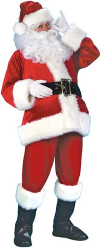 Vista 2 de Disfraz de Papá Noel de Navidad para hombre, disfraz de fiesta de cosplay, disfraz de Navidad para padre
