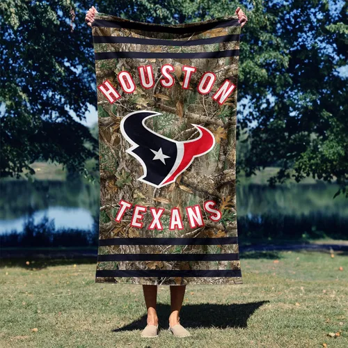 Vista 4 de NORTHWEST NFL Houston Texans Toalla de Playa, Libre de Arena, Suave, Absorbente y de Secado Rápido, 30" x 60", Rayas Legacy