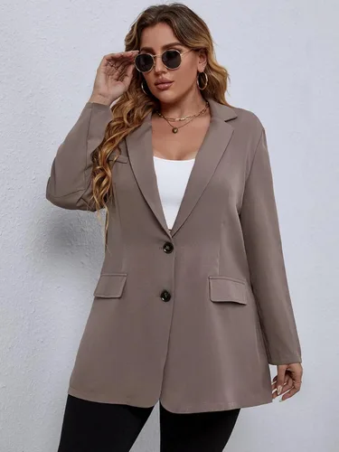 Vista 4 de WDIRARA Chaqueta de manga larga con botones en la parte delantera para mujer