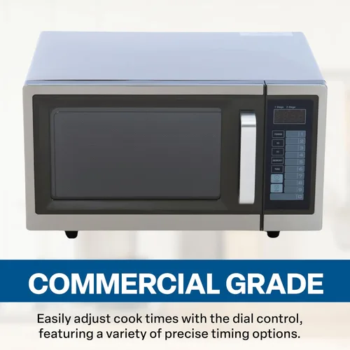Vista 4 de FSE Microondas comerciales con control digital de almohadilla táctil, interior de 1 pie cúbico, acero inoxidable, 1000 vatios, aprobado por UL y NSF