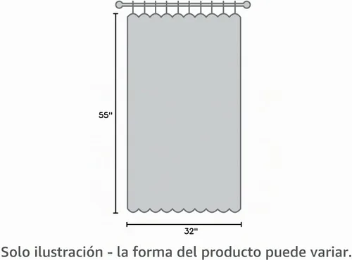 Vista 2 de All American Collection Nueva Cenefa de Cascada Doble de Seda Sintética Sólida Adjunta con Colas (55" x 32", Cenefa Beige)