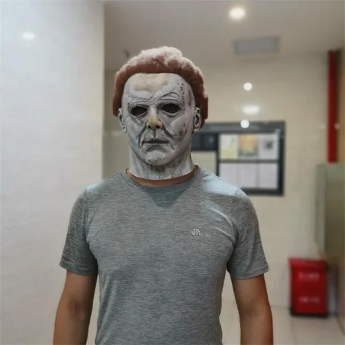 Vista 3 de Máscara de látex para disfraz de Halloween mata el terror de disfraces de fiesta de cosplay