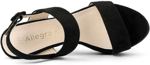 Vista 5 de Allegra K Sandalias de tacón alto y grueso para mujer
