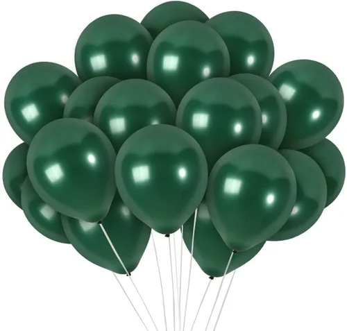 Vista 10 de Treasures Gifted Paquete de 36 globos metálicos de color verde lima, globos de látex verde claro de 12 pulgadas, suministros de fiesta de neón