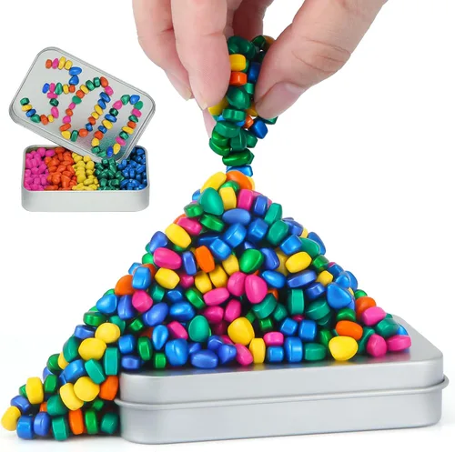 Vista 11 de Más de 300 masillas de ferrita originales de color negro, piedras sensoriales, para adultos para aliviar el estrés y el escritorio, artículos