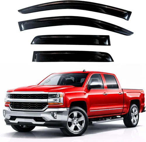 Vista 309 de KPY Protector de lluvia compatible con Ford Bronco 1980-1996, Ford F150 F250 F350, deflectores de ventilación lateral para visera de ventana