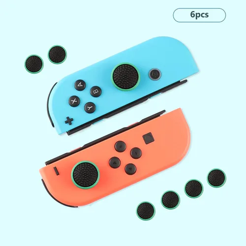 Vista 3 de 6PCS Switch Joycon Silicone Thumb Cap, Non-Slip Silicone Analog Joystick Thumb Stick Grip Cap for Nintendo SwitchOLEDLite Joycon Controller