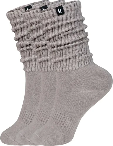 Vista 8 de Kamo Fitness Acogedor paquete de 3 pares: calcetines largos para mujer, suaves y transpirables para botas y calcetines holgados, talla 5-9