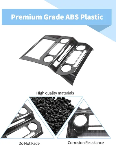 Vista 5 de Voodonala - Funda para panel de control del volumen de navegación de la consola central para Ford F150 2015-2020, grano de madera negro
