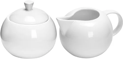 Vista 7 de Sizikato Azucarero de porcelana blanca pura con tapa, cuenco de sal de 14 onzas para cocina o restaurante