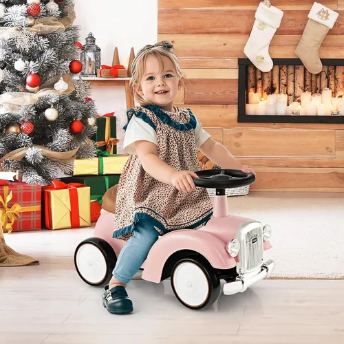 Vista 2 de OLAKIDS Auto de Empuje para Montar, Juguete Deslizante de Pie al Suelo para Niños Pequeños con Volante, Bocina, Almacenamiento Debajo del Asiento