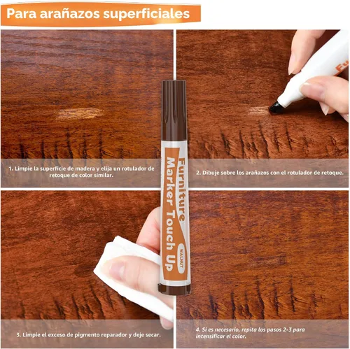 Vista 3 de REALINN Kit de reparación de muebles de madera, juego de 28 marcadores
