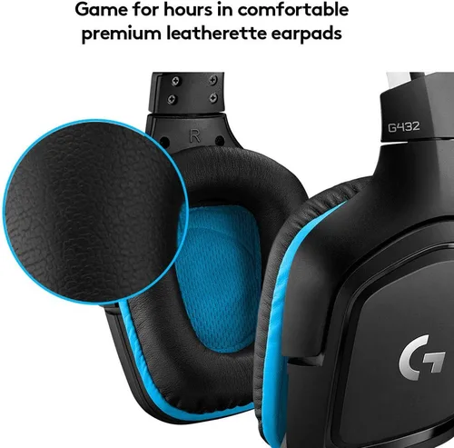Vista 10 de Logitech G432 Auriculares con cable para juegos, color negro