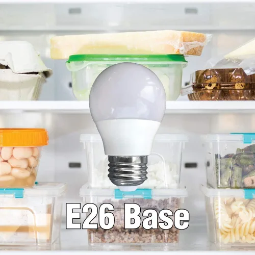 Vista 3 de Luz fría de 3 vatios para refrigeradores Whirlpool, equivalente a 40 W, 120 V E26 blanco frío 6000 K, bombillas A15 de ahorro de energía, paquete