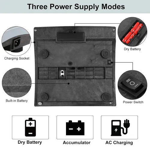 Vista 7 de Báscula de cálculo de precios de 66 lb/30 kg de doble LCD digital comercial con plataforma de acero inoxidable, báscula comercial recargable