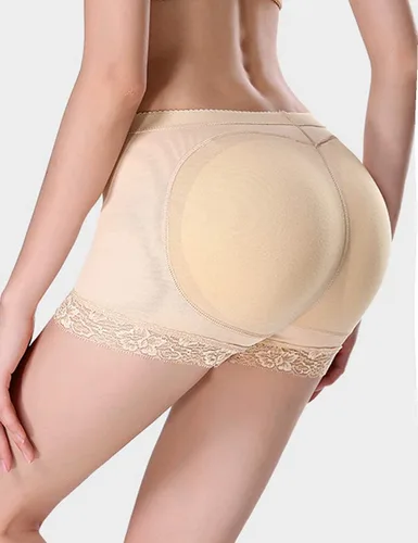Vista 6 de Levantador de glúteos, almohadillas para realzar la cadera, ropa interior moldeadora de encaje acolchado de control bragas moldeadoras de glúteos