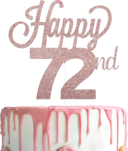 Vista 106 de LINGTEER - Decoración para pastel con texto "Happy Birthday 100", color negro