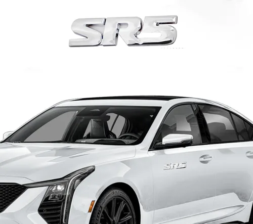 Vista 4 de SR5 Emblem Side/Rea V6 SR5 Tronco Calcomanía Metal Pegatina Insignia (Plata)