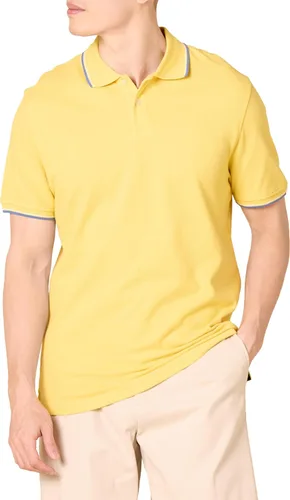 Vista 34 de Amazon Essentials Camiseta polo para hombre de manga corta y ajuste ajustado de algodón piqué Naranja Albaricoque