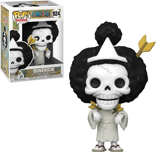 Vista 2 de POP One Piece - Brook [Bonekichi] Funko Pop! Figura de vinilo (paquete con funda protectora compatible con caja Pop Box), multicolor, 3.75 pulgadas