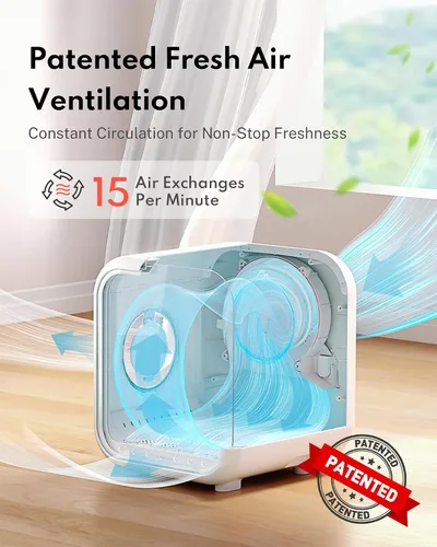 Vista 5 de HomeRunPet Secador para gatos, caja automática y silenciosa de 360° eficiente con control inteligente de temperatura, ideal para perros pequeños
