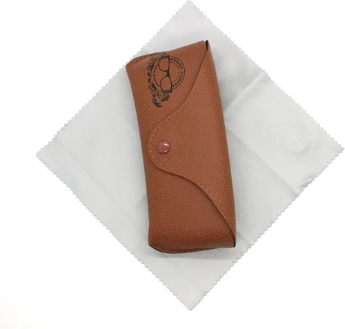 Vista 5 de Modern Eyewear Funda de cuero para gafas de sol portátil para mujeres y hombres